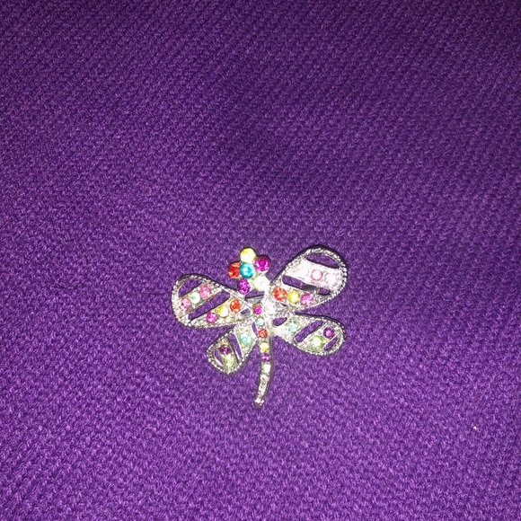 Butterfly Rhinestone Brooch - Picture 3 of 4